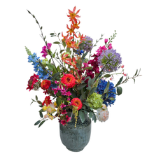 Afbeelding in Gallery-weergave laden, Natuurlijk zijdenbloemen bloemstuk in vaas