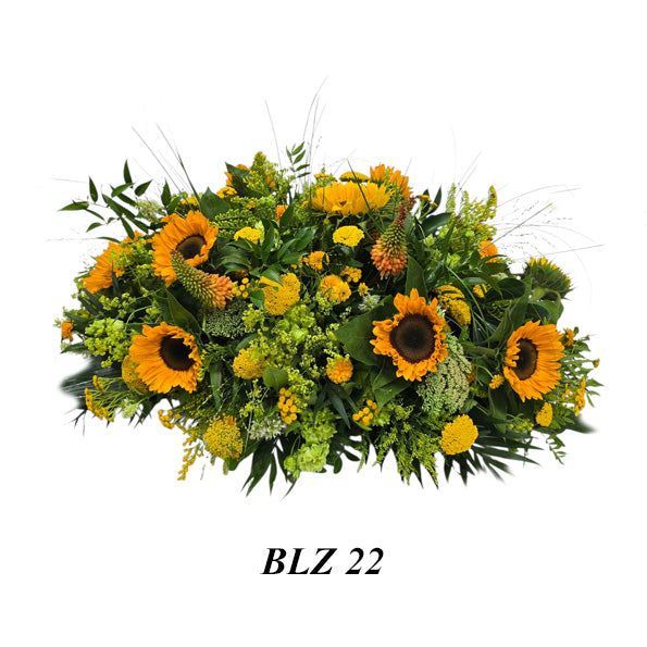 Blz. 22 | Ovaal zonnebloemenarrangement