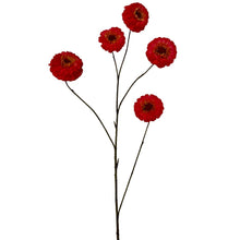 Load image into Gallery viewer, Silk ranunculus branch red
